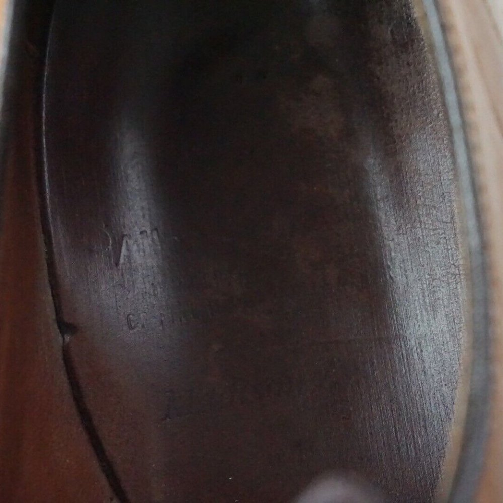 Allen Edmonds Madison Ave British Tan Brown Cap toe Mens Dress Shoes Sz 9D - Picture 7 of 9